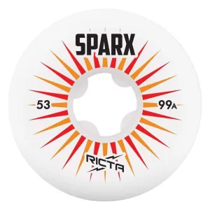 Ricta Wheels Sparx Skateboard Wheels 99a White 53mm